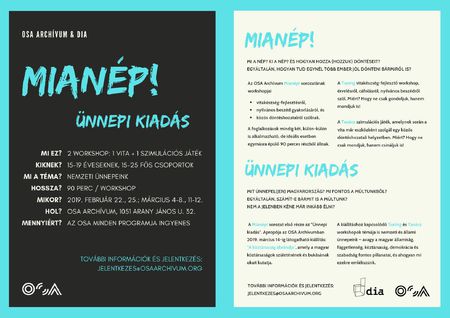 Mi a nép? – Workshop diákoknak